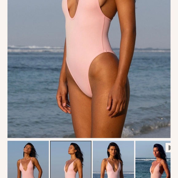 Elegant Pink One-Piece Swimsuit - Picture 6 of 10